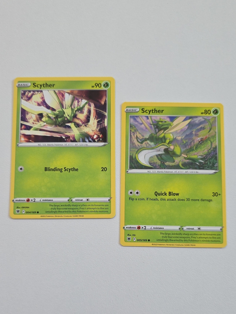 Pokemon Scyther Trading Cards
